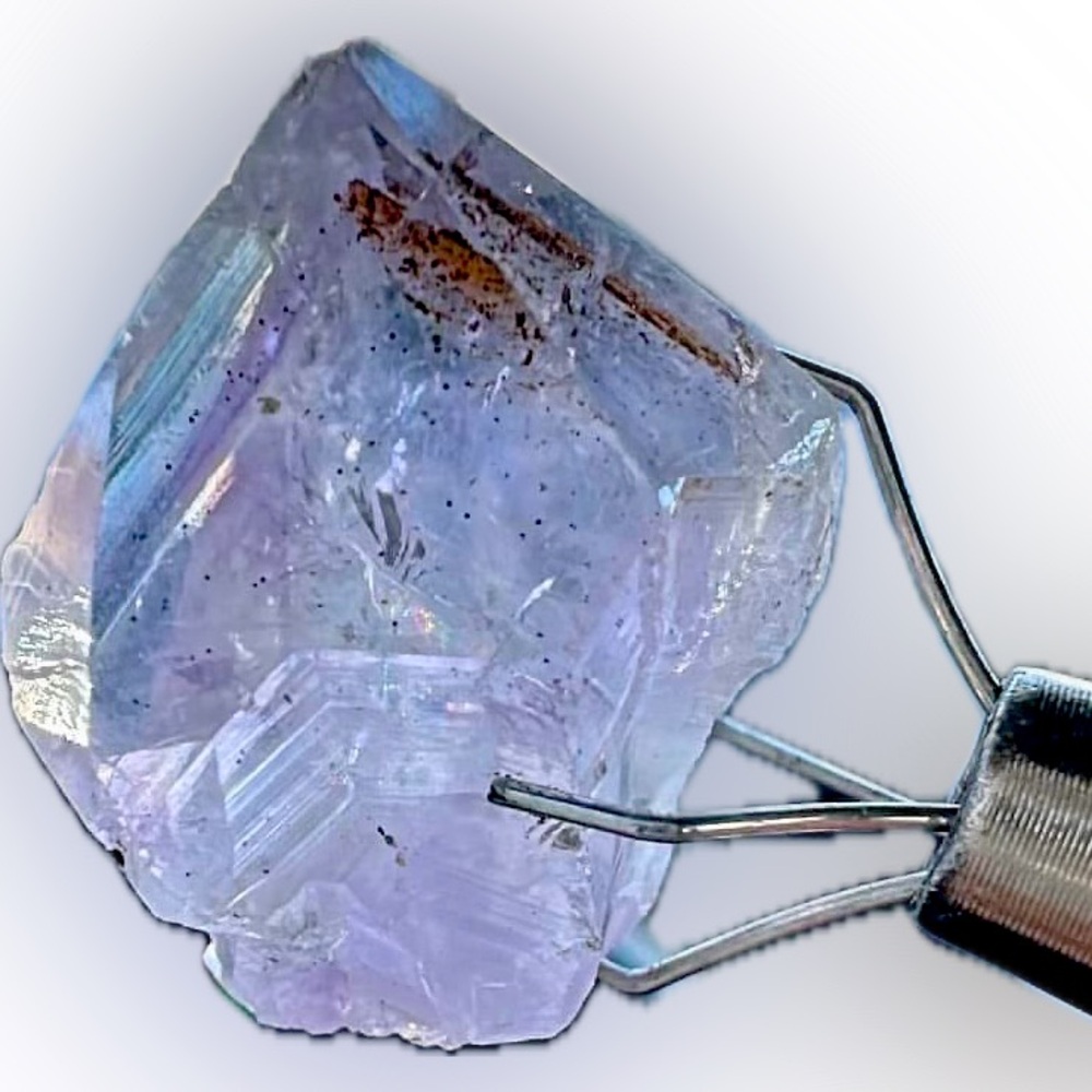 Axinite crystal Piggyback rodeo, rare color change